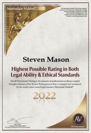 Highest Possible Rating in Both Legal Ability & Ethical Standards - 2022